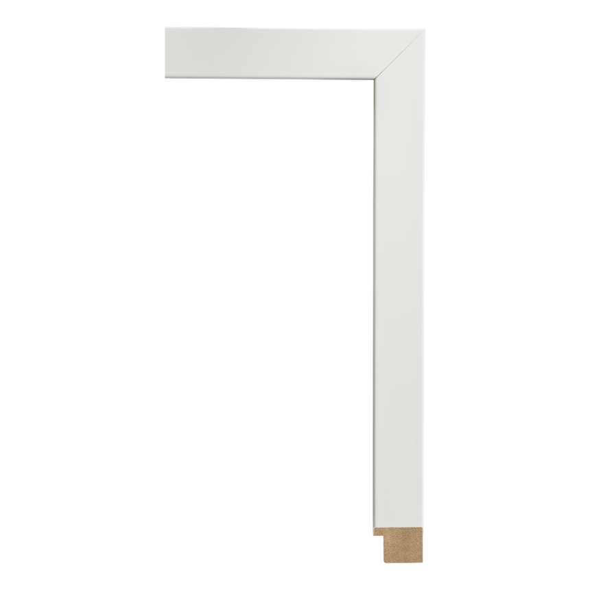 Bauhaus II Small White Flat 1 1/4"