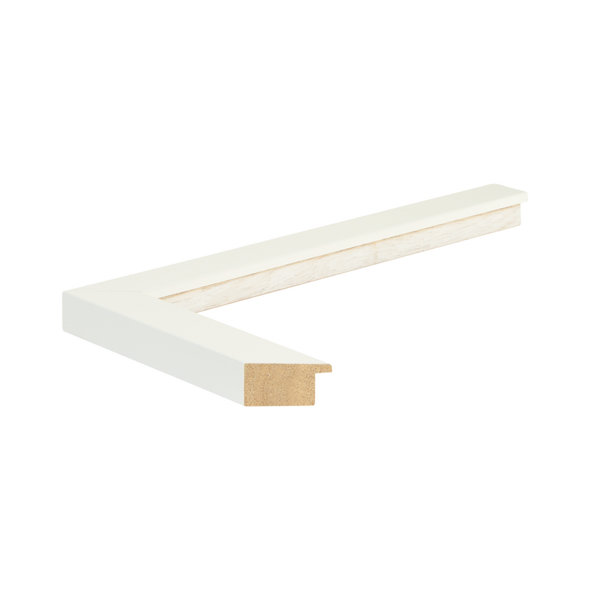 Bauhaus II Small White Flat 1 1/4"