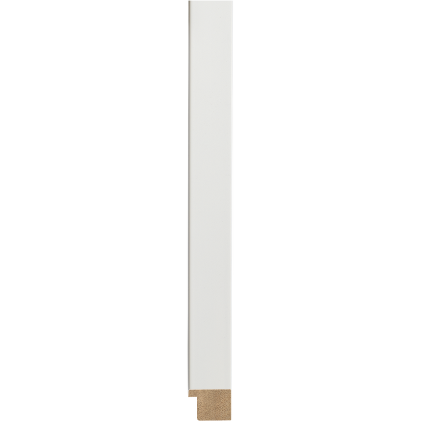 Bauhaus II Small White Flat 1 1/4"