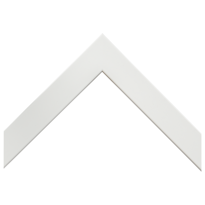 Bauhaus II Small White Flat 1 1/4"