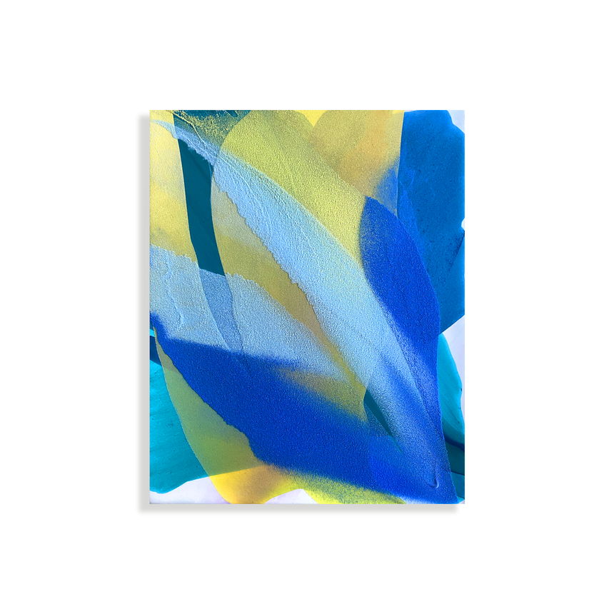 Sold | Sand Flower, Light blue - 11 x 14"